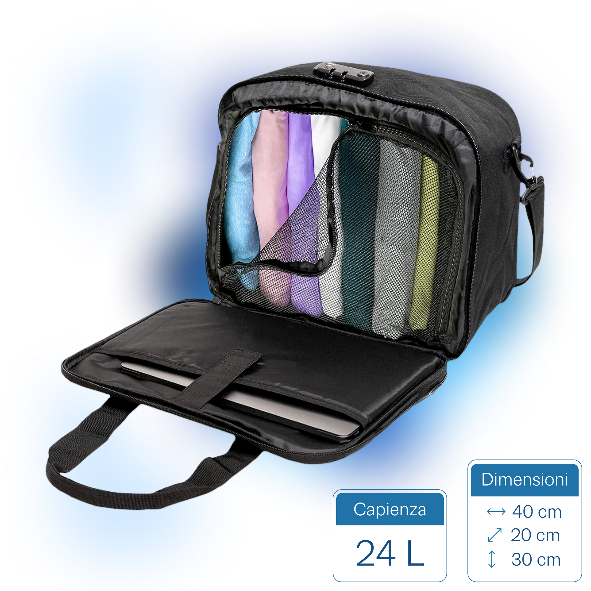 Bolsa de Viaje 40X20X30 Pro TSA Lock