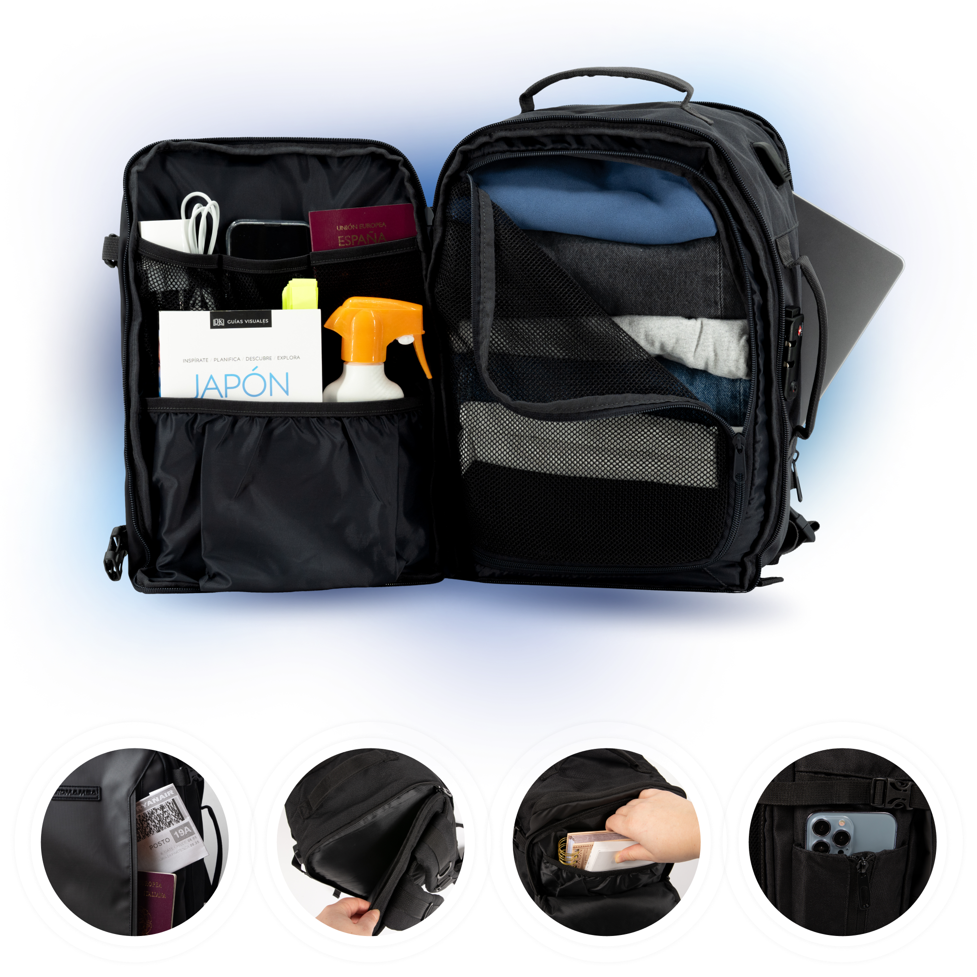 Mochila 40x20x25 Pro TSA Lock