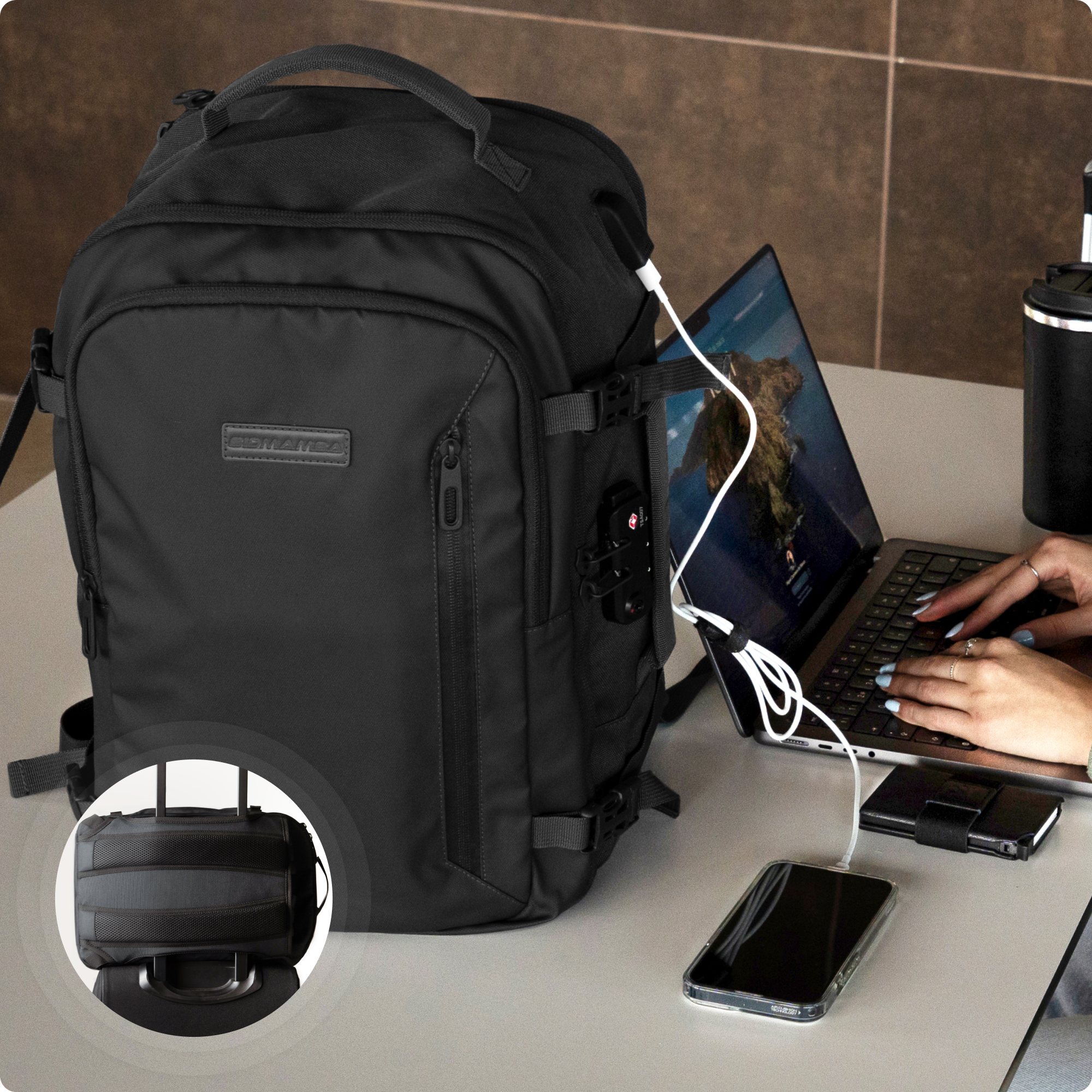 Mochila 40x20x25 Pro TSA Lock